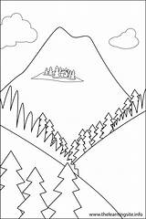 Coloring Landforms Pages Landform Kids Drawing Printable Plateau Sheets Outline Template Mountains Getcolorings Getdrawings sketch template