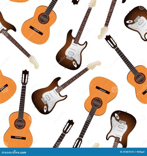 guitar seamless pattern royalty  stock  image