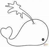 Whale Outline Coloring Cartoon Pages sketch template