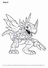 Digimon Metalgreymon Drawing Draw Virus Step Tutorials Drawingtutorials101 Learn Paintingvalley sketch template