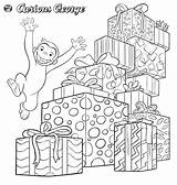 Curious George Printables Kids Pbs Christmas Coloring Pages Pbskids Birthday Party Gifts A4 sketch template