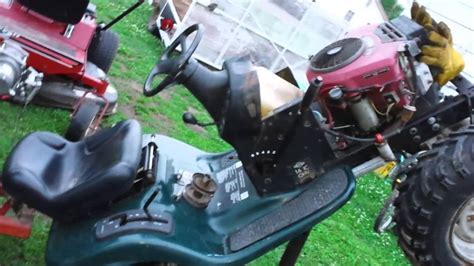 craftsman  mower build update  making  select  aka front tranny shifter youtube