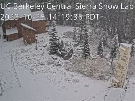 Season S 1st Snow Falls At Uc Berkeley S Central Sierra Snow Lab San