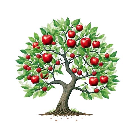 premium vector apple tree