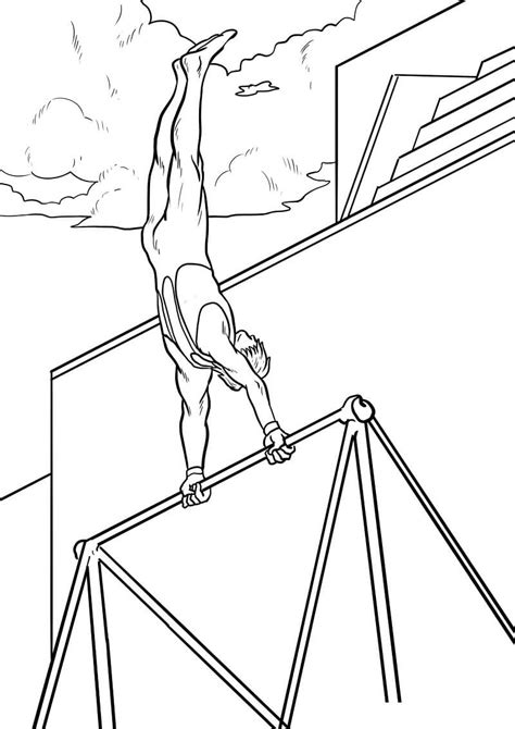 gymnastics  coloring page  printable coloring pages  kids