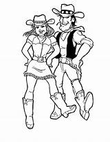 Cowgirl Doing sketch template