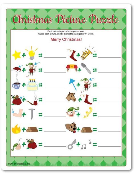 printable christmas picture puzzle funsationalcom christmas party