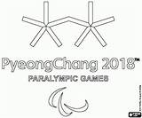 Logo Paralympics Winter Coloring Pages Logos Sport Other Pyeongchang Oncoloring sketch template