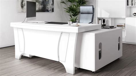 white executive office desk  comprehensive guide desk design ideas