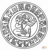 Calendario Mayan Azteca Mayas Supercoloring Dioses Tattoos Símbolos Prehispanicos Aztec Maia Aztecas Symbols Páginas Variedad Gran Haab Calendarios Mexico Cuenta sketch template