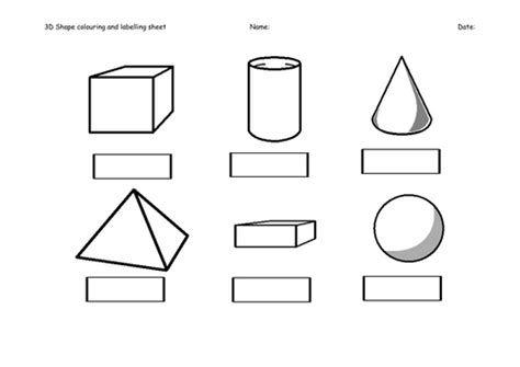 shape colour  label teaching resources