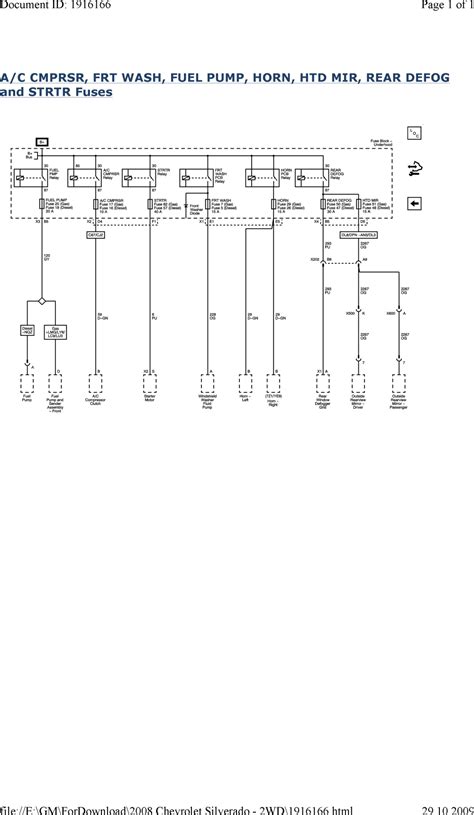 chevy silverado  fuel pump wiring diagram cohomemade