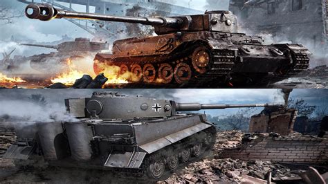 Tiger I Vs Tiger P Niemieckie Czołgi Ciężkie World Of Tanks Youtube