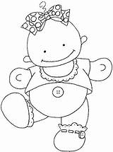 Baby Coloring Walking Girl Pages Cute Comment First sketch template