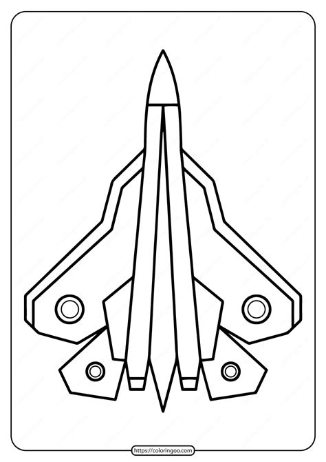 printable military fighter plane coloring page