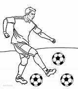 Football Coloring Pages Player Printable Kids Cool2bkids sketch template