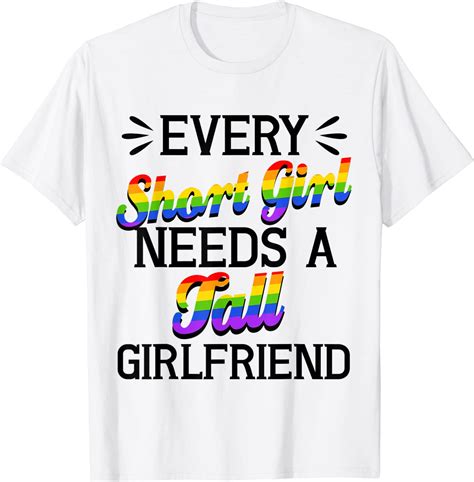 Lesbian Pride T Shirt Short Girl Tall Girlfriend Gay Lgbt