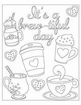 Coloring Coffee Pages Brewtiful Brew Tiful Right Its Available sketch template
