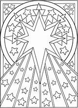 Coloring Pages Stars Sun Moon Adults Adult Star Color Printable Celestial Kids Colouring Starburst Books Sheets Template Space Dover Board sketch template