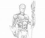 Aquaman Dc Universe Character Coloring Pages Trident sketch template