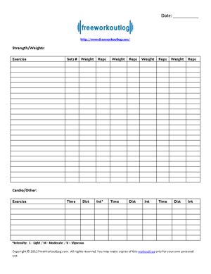 printable workout log sheets room surfcom