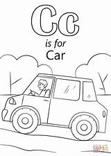 Coloring Letter Car Pages Alphabet Cat Printable Preschool Cars Cow Letters Colouring Color Sheet Sheets Crafts Toddlers Adults Activities Supercoloring sketch template