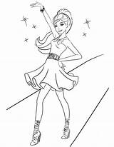 Coloring Barbie Pages Drawing Kids Girls sketch template