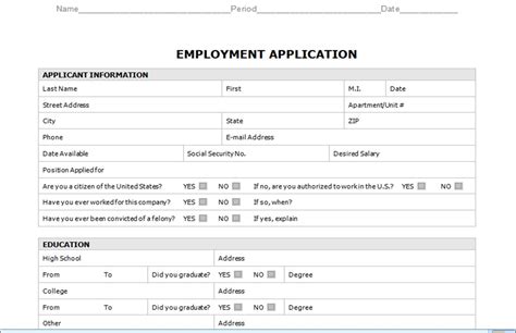 application  employment template  truck drivers mployme