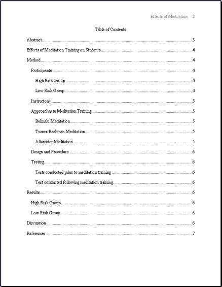 table  contents research paper thesis table  contents tagalog
