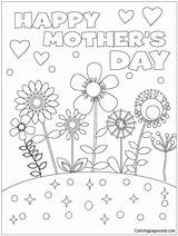 Pages Coloring Mother Happy Printable Mothers Kids Colouring Color Womens Adult Online Flower Women Coloringpagesonly Print sketch template