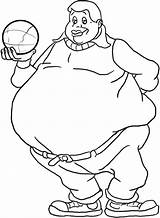 Fat Coloring Pages Albert Boy Man Drawing Holding Ball Person Kids Sheets Color Cartoon Big Boys Netart Printable Clip Cosby sketch template