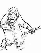 Coloring Yeti Pages Sasquatch Snowman Abominable Drawing Bone Printable Bigfoot Getdrawings Categories sketch template