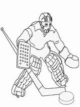 Coloring Pages Hockey Goalie Sports Canadiens Montreal Print Animated Kids Winter Template Advertisement Gifs sketch template