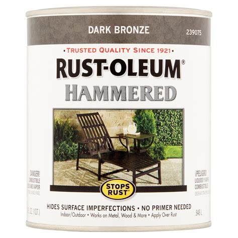 rust oleum stops rust dark bronze hammered paint  fl oz walmartcom