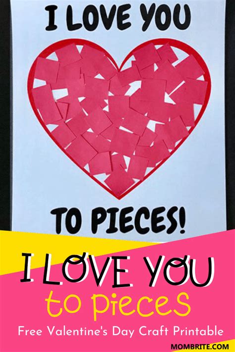 love   pieces valentines day craft  printable mombrite