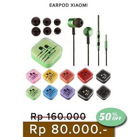 earpod xiaomi earpod  didesign khusus utk memberikan penggunaan yg nyaman