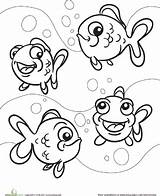 Education Fishy Coloring Friends sketch template