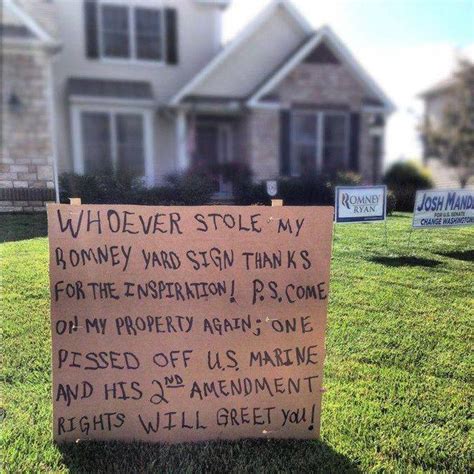 hilarious yard signs  written page