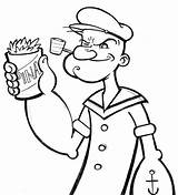 Popeye Coloring Pages Printable Cartoon Drawing Sailor Book Olive Clipart Getdrawings Hilarious Adventure Library Popular Draw Printables sketch template