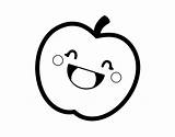 Manzana Manzanas Mela Poma Comida Pomme Dibuixos Dibuix Colorir Faciles Fruta Pomes Bife Maçã Frutas Visitar Acolore Sonriente Coloritou sketch template