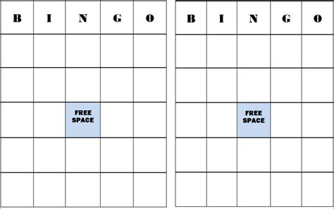 printable blank bingo cards  printable bingo cards