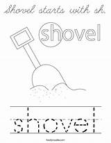 Shovel Starts Cursive sketch template