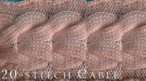 stitch cable knitting youtube