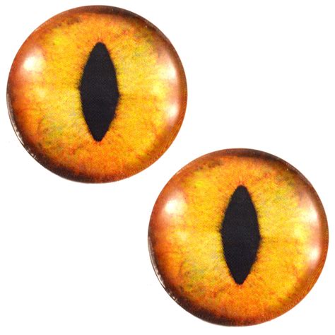 creamy orange cat glass eyes handmade glass eyes