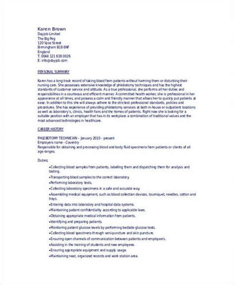 phlebotomy resume sample  tips phlebotomy resume tips resume