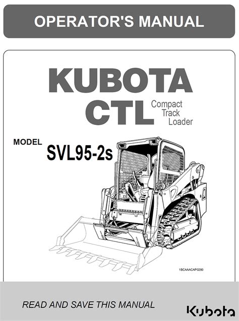 kubota svl  operators manual