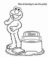 Potty Elmo Sesame Colouring Tennis Wecoloringpage Getcolorings sketch template