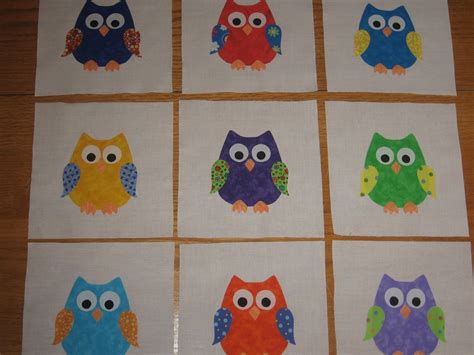 owls applique quilt blocks