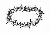 Thorns Christ Spine Kroon Crucifixion Christus Religieuze Dxf Siluetta Superiore Gesù Monocromo Cristo sketch template