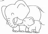 Mewarnai Gajah Binatang Tk sketch template
